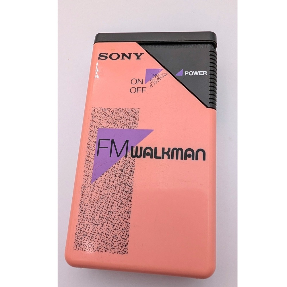 Sony FM Walkman SRF-16W Portable Radio Pink Vintage FM Receiver Personal Audio